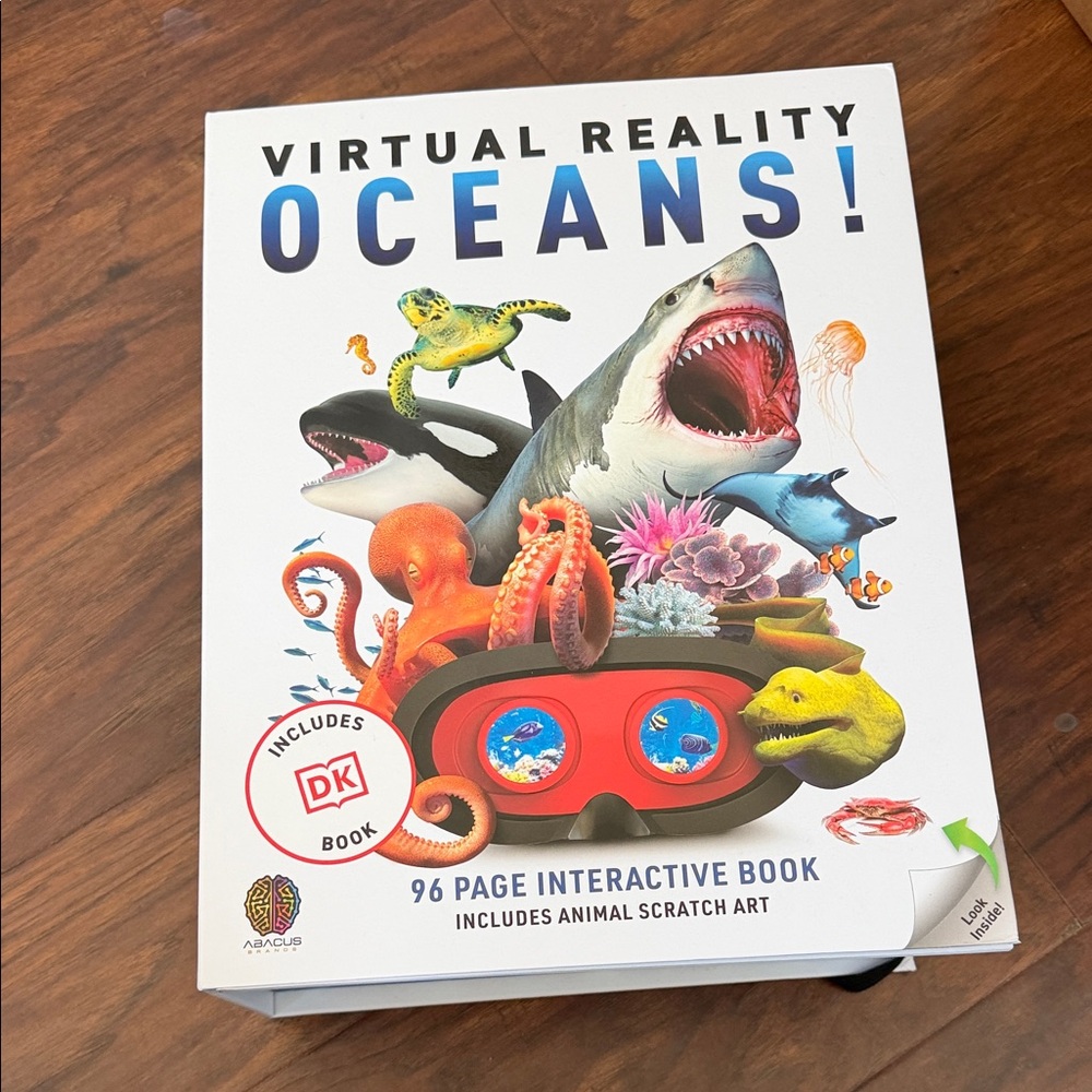 Virtual Reality Oceans! Interactive Book with Red VR Viewer